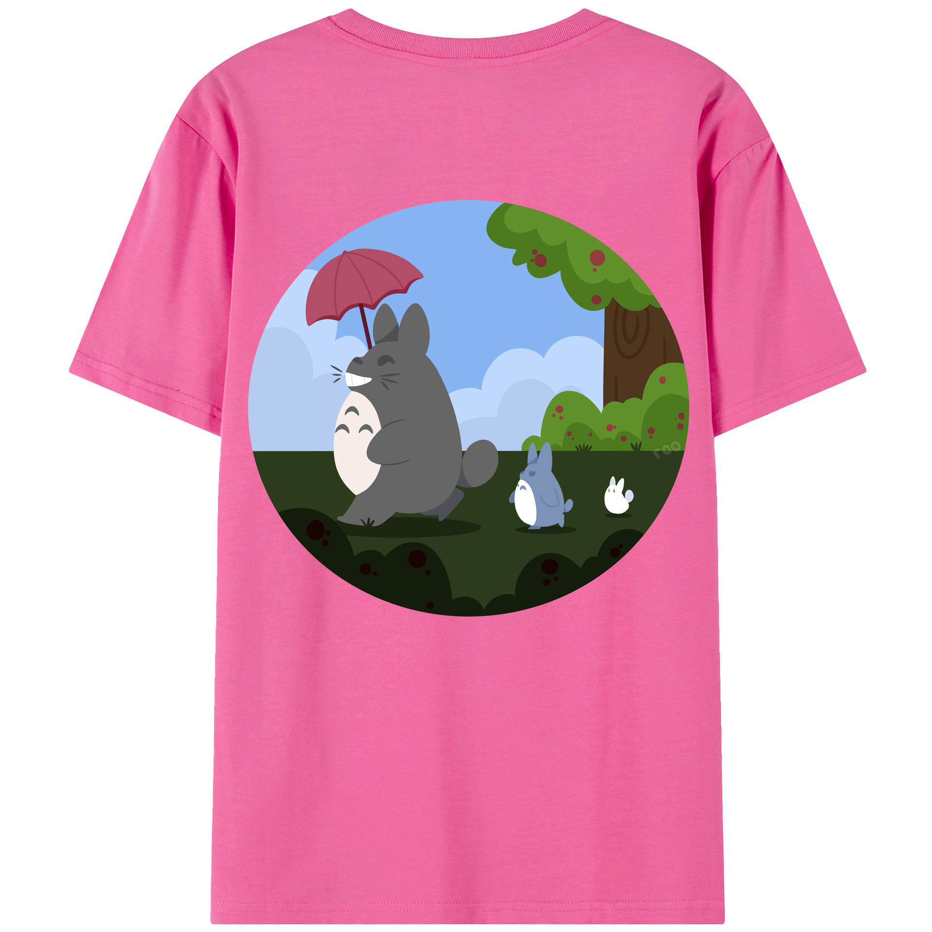 （画像用） となりのトトロ 草壁メイ 草壁サツキ My Neighbor Totoro Satsuki Kusakabe Mei Kusakabe レディース半袖Tシャツ(バックプリント)